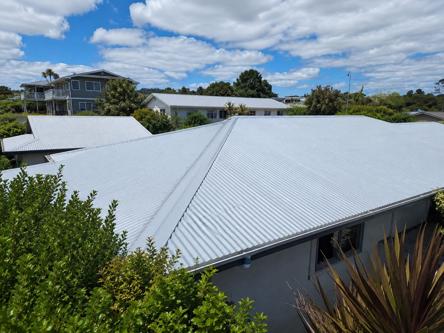 Newly installed corrugated steel roof on a Whangarei home