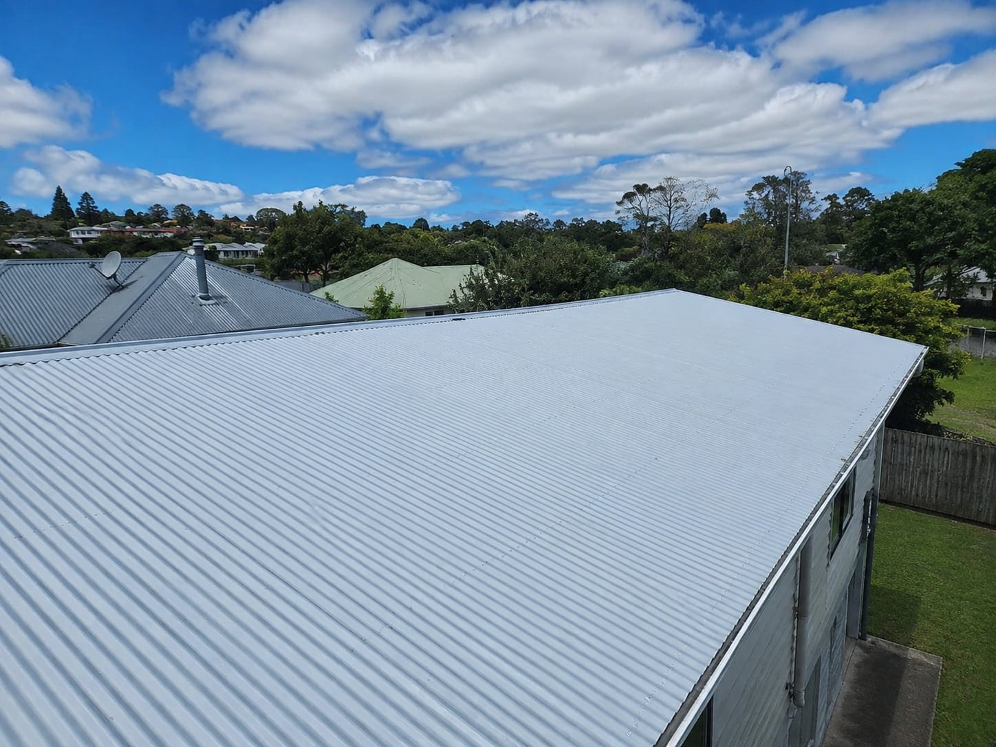 Roofing specialists in Whangarei on a completed steel roof